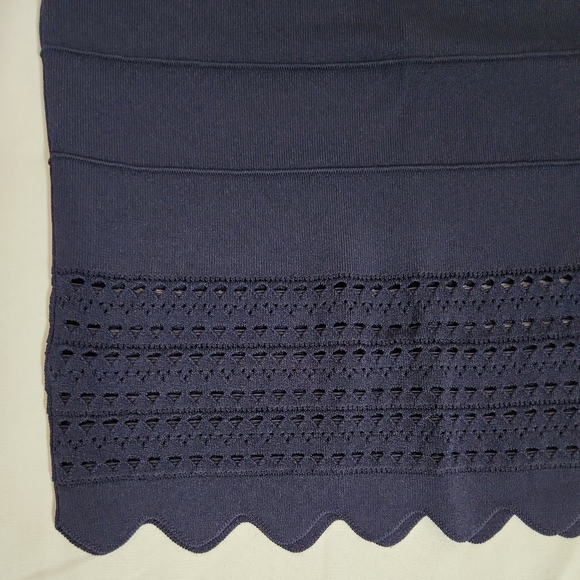 Ted Baker Blue Stef Scallop Detail Skirt Blue Navy. Size 1/US 4 - Picture 7 of 11